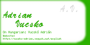 adrian vucsko business card