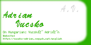 adrian vucsko business card